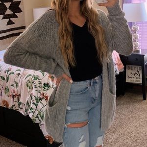 Free People Gray Cardigan